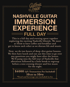 Nashville Guitar Immersion Experience (Full-Day)