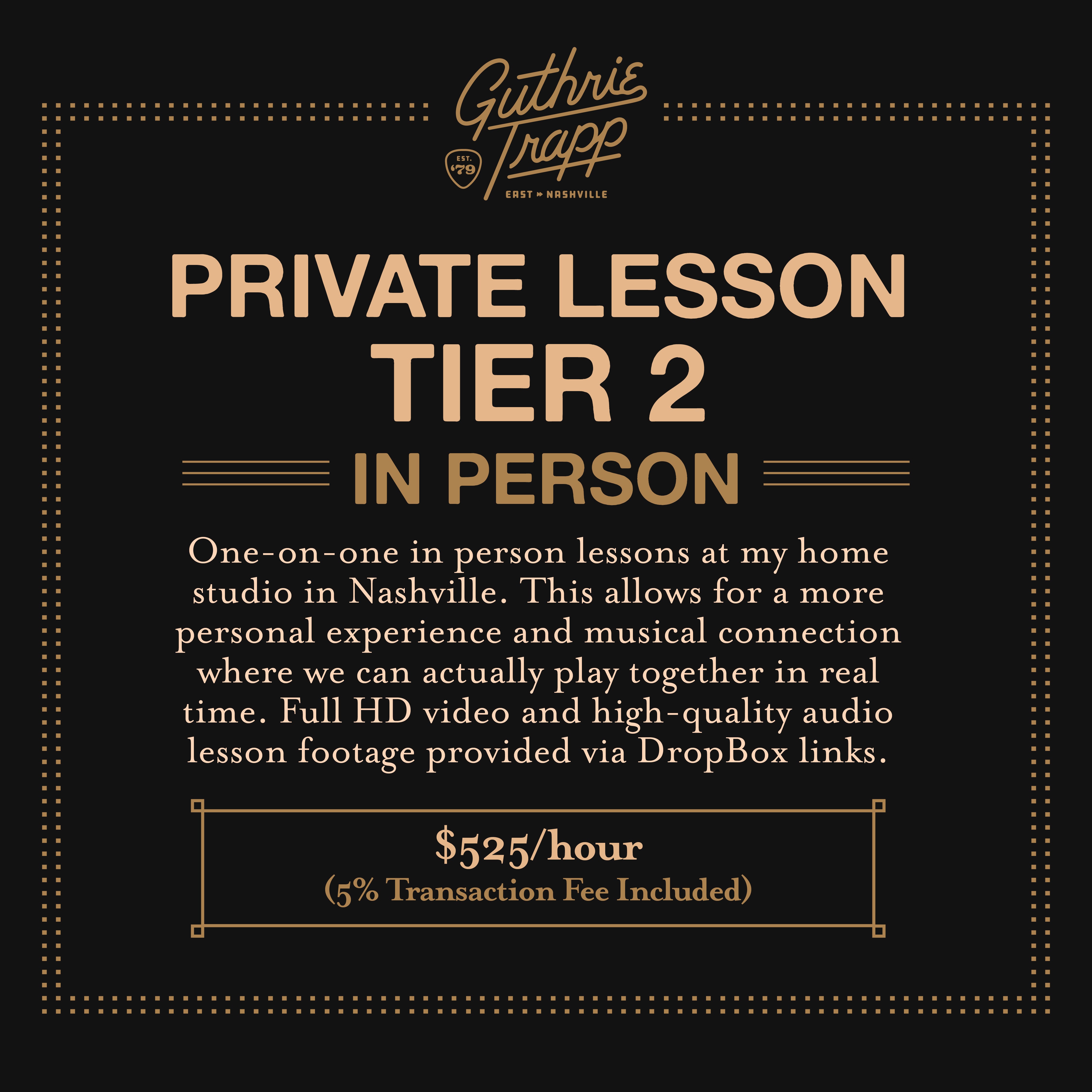 In Person Private Lesson